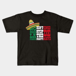 Cinco De Mayo May 5 Mexican Flag Celebration T-Shirt Kids T-Shirt